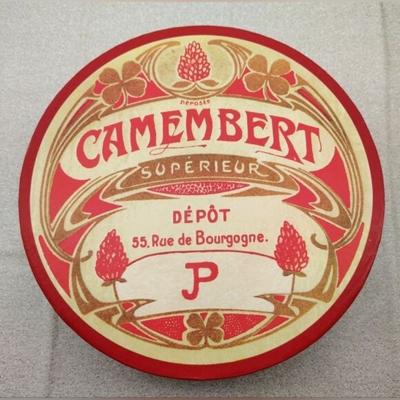 Vintage Camembert Cheese Plates Plate Set X 4 Home Party Kitchen - Picture 2 of 11